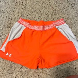 Under Armor Heat Gear Shorts Orange